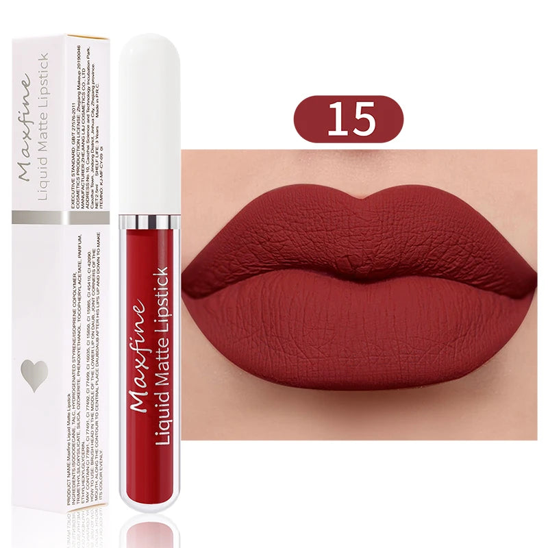 Rouge à Lèvres Liquide Mat Velours — Waterproof, Longue Tenue & Hydratant