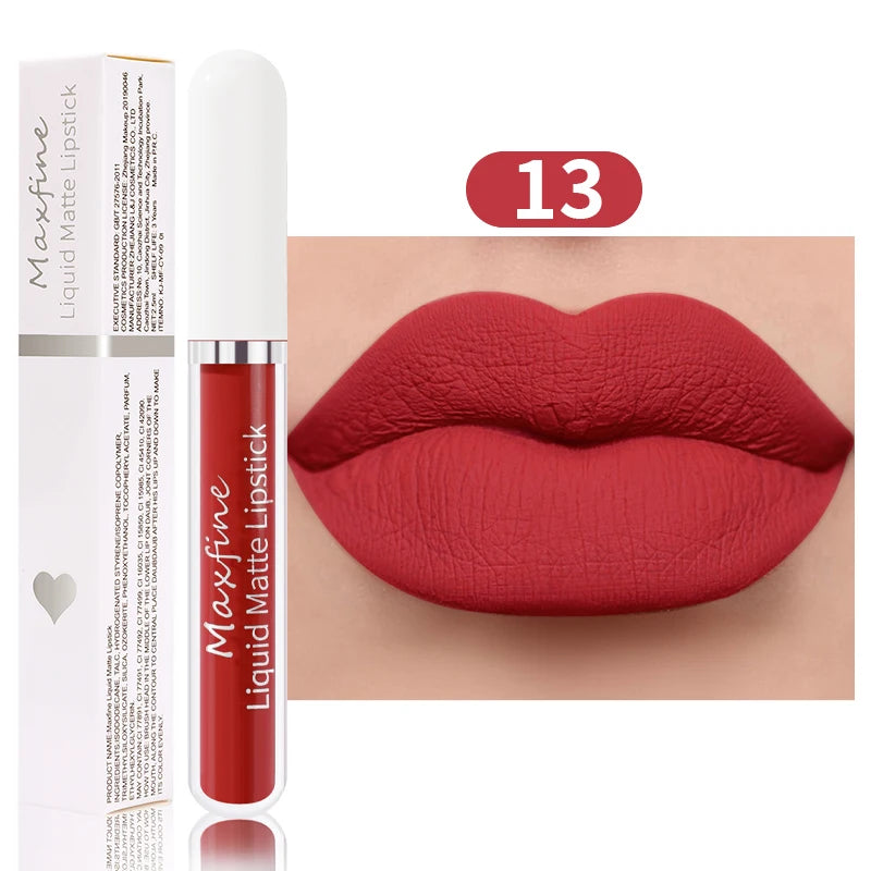 Rouge à Lèvres Liquide Mat Velours — Waterproof, Longue Tenue & Hydratant