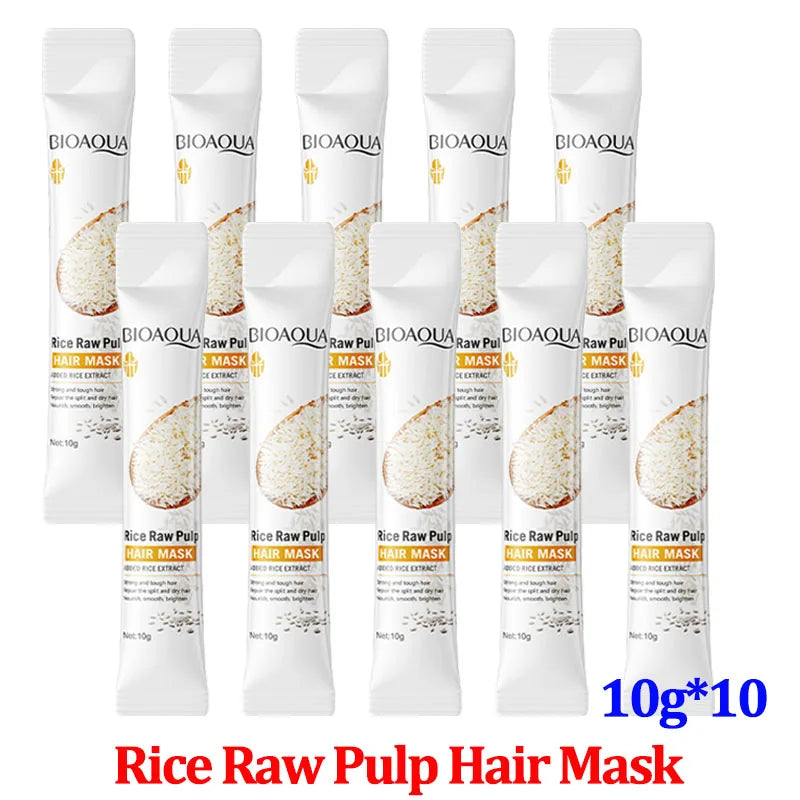 Masque Capillaire Kératine & Riz — Répare, Lisse & Hydrate en 5 Secondes