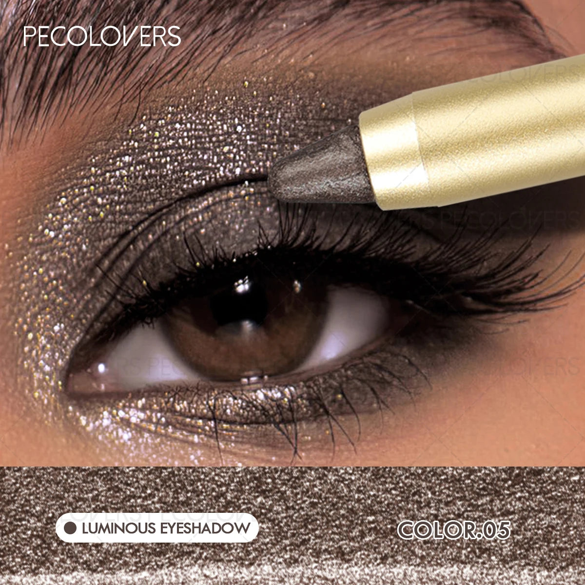 Stick Fard à Paupières Double Embout — Waterproof Glitter & Mat Longue Tenue