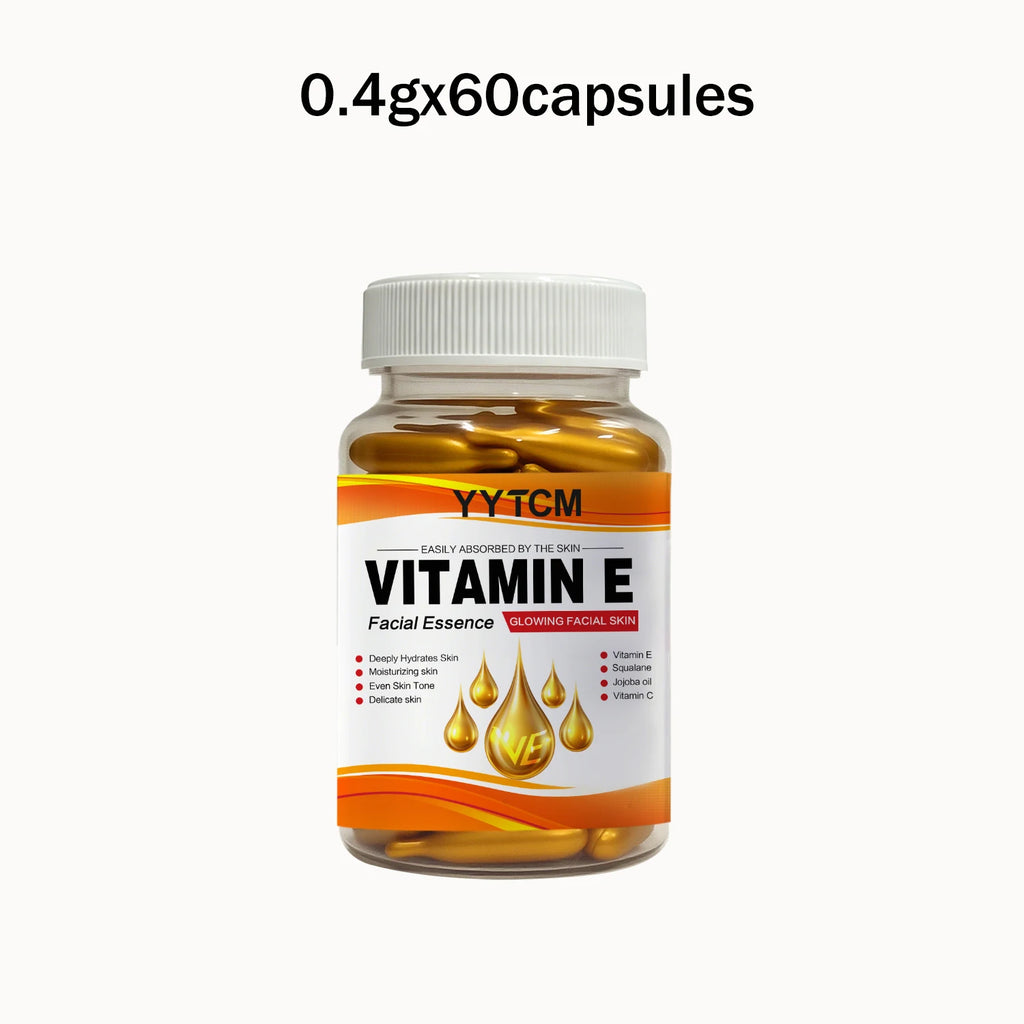 Capsules Essence Visage Vitamine E & Squalane — Hydratation Intense, Éclat & Lissage