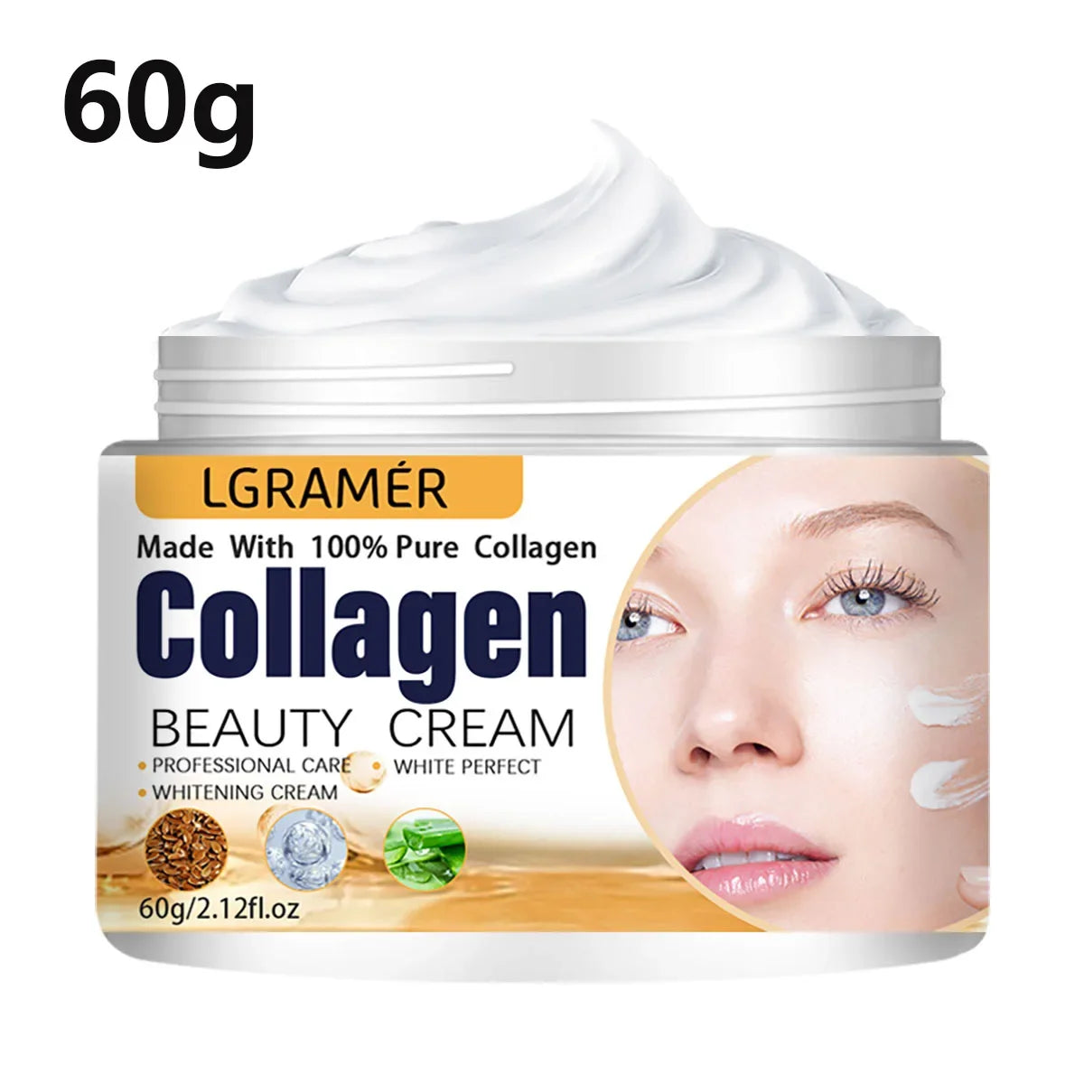 Crème Visage & Contour des Yeux Collagène — Anti-Rides, Lifting & Hydratation Intense