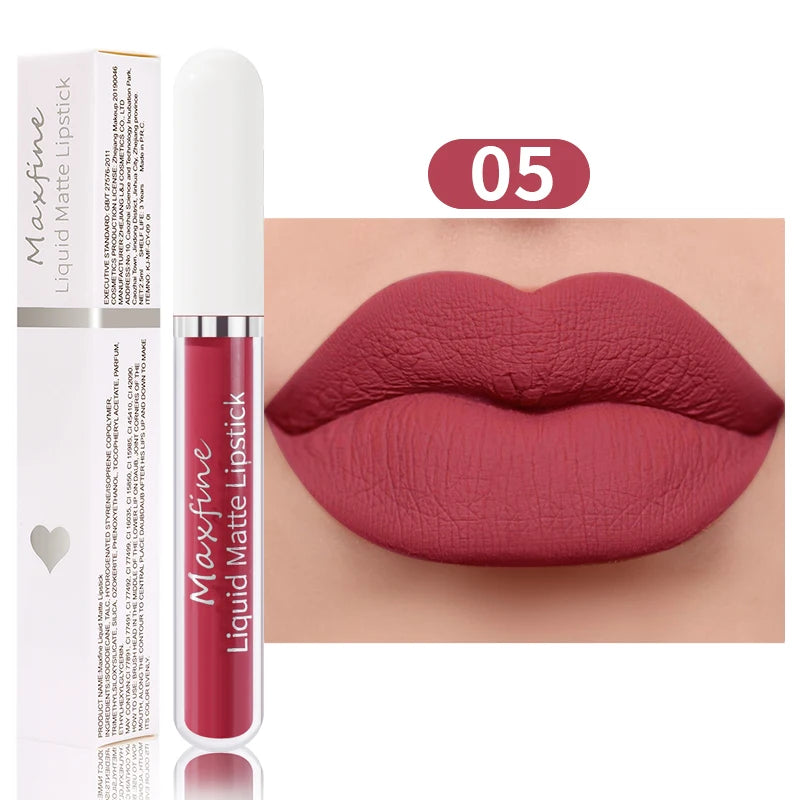 Rouge à Lèvres Liquide Mat Velours — Waterproof, Longue Tenue & Hydratant