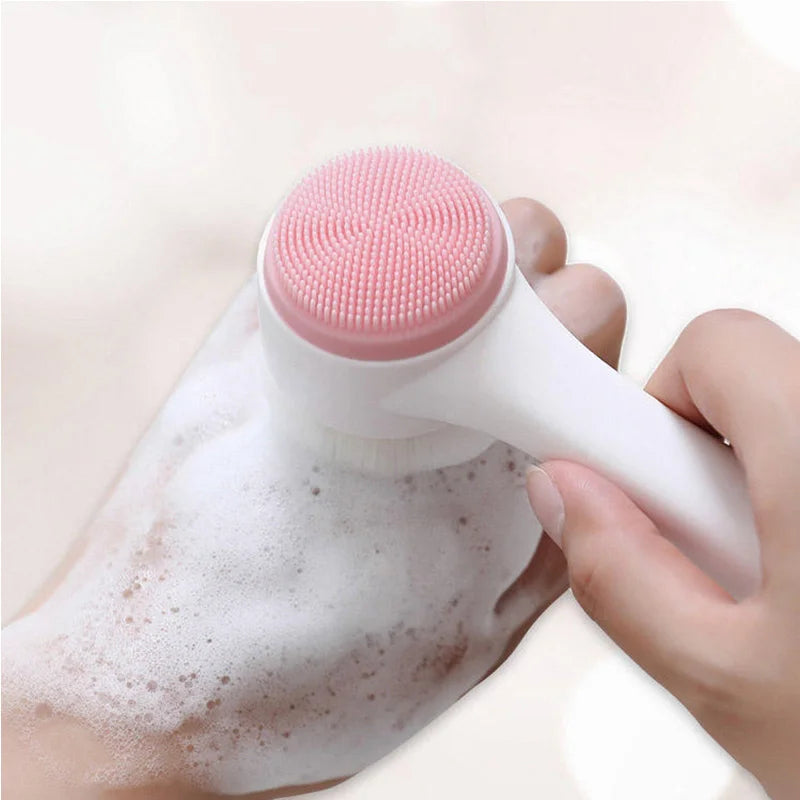 Brosse Nettoyante Visage Silicone Double Face — Exfoliation & Douceur