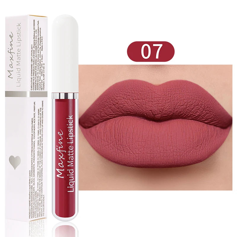 Rouge à Lèvres Liquide Mat Velours — Waterproof, Longue Tenue & Hydratant