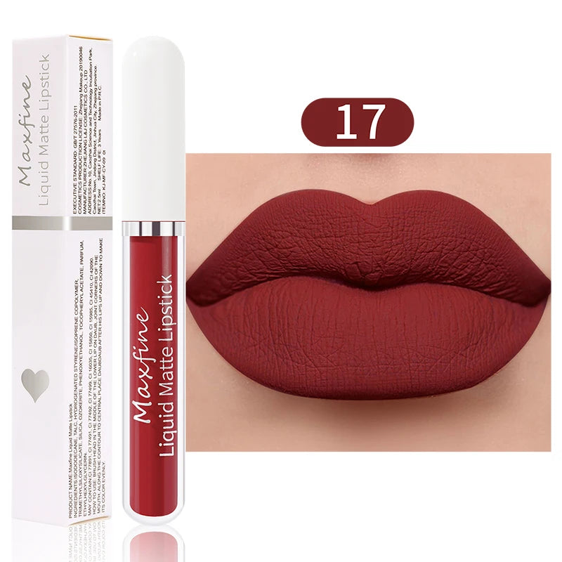 Rouge à Lèvres Liquide Mat Velours — Waterproof, Longue Tenue & Hydratant