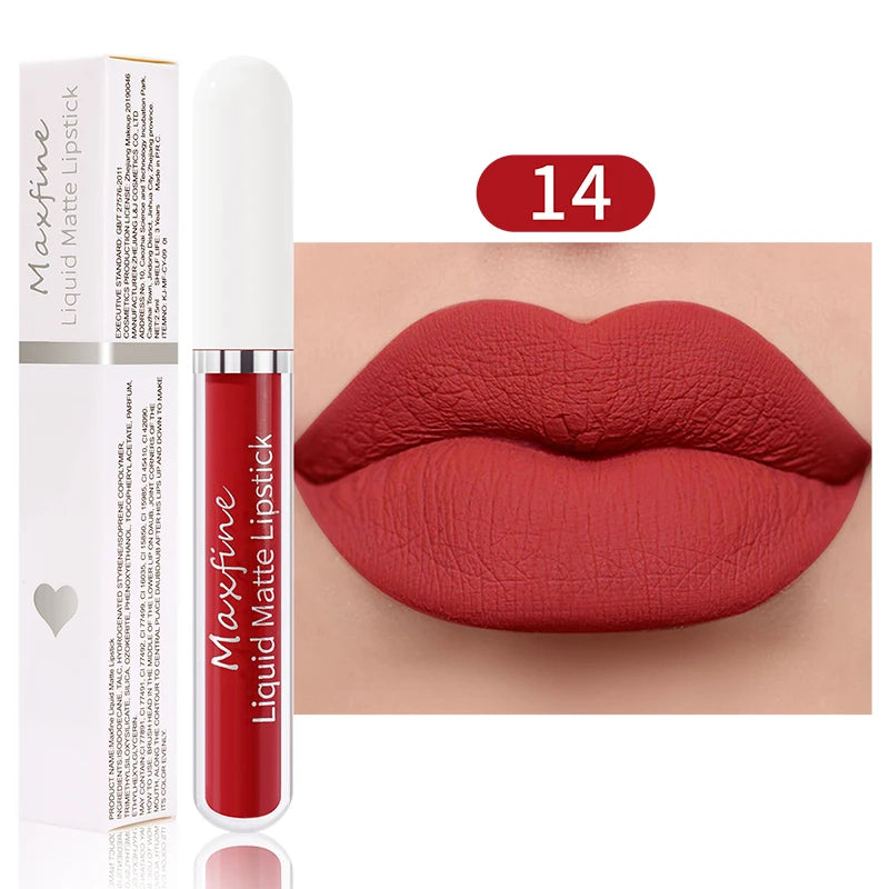 Rouge à Lèvres Liquide Mat Velours — Waterproof, Longue Tenue & Hydratant