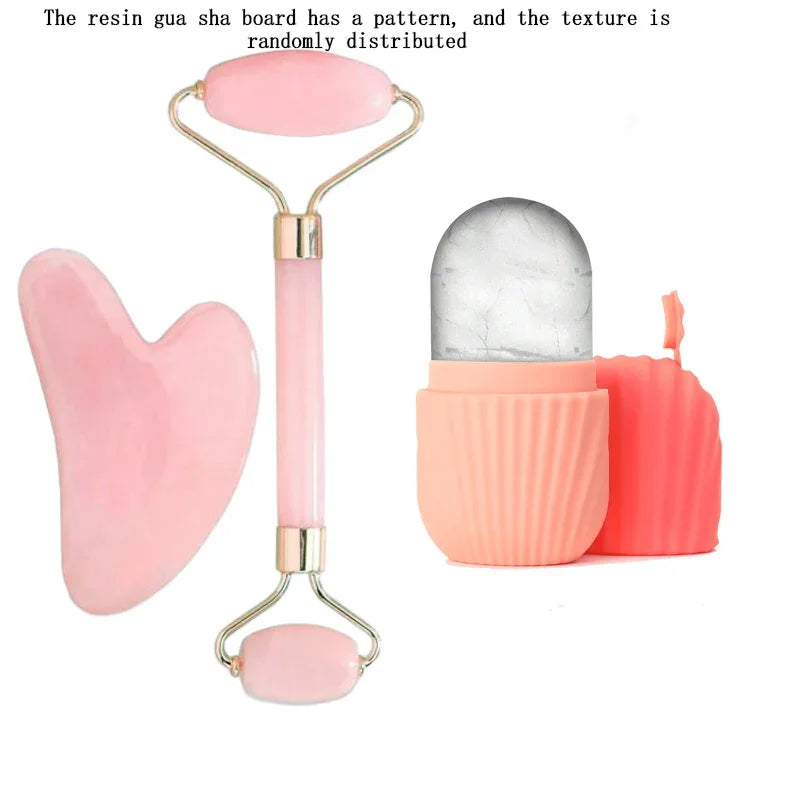 Ice Roller Set Visage & Gua Sha — Lifting & Contouring Naturel