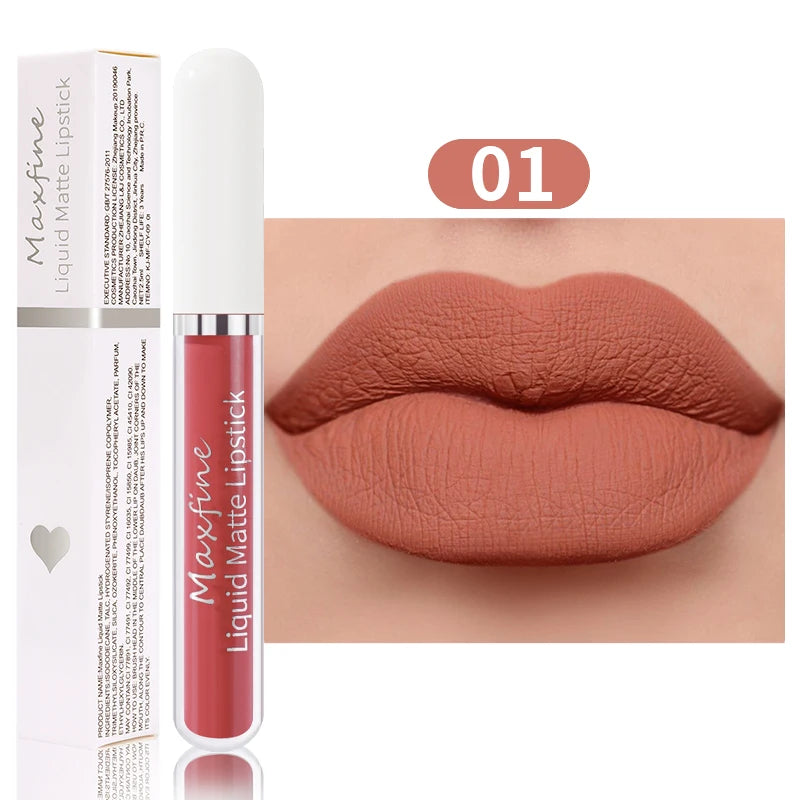 Rouge à Lèvres Liquide Mat Velours — Waterproof, Longue Tenue & Hydratant