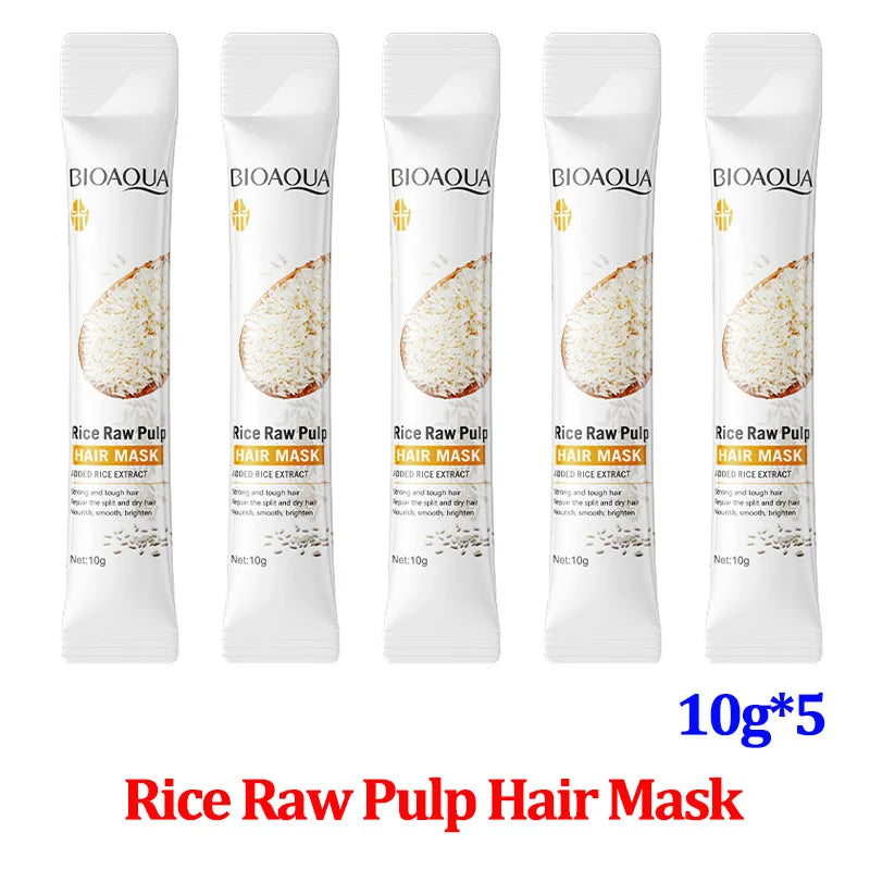 Masque Capillaire Kératine & Riz — Répare, Lisse & Hydrate en 5 Secondes