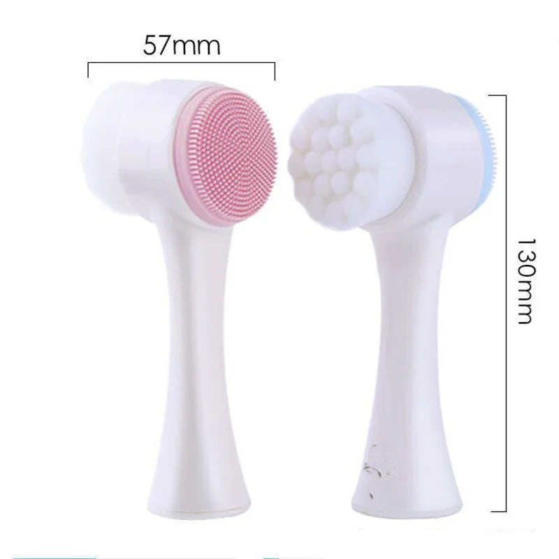 Brosse Nettoyante Visage Silicone Double Face — Exfoliation & Douceur