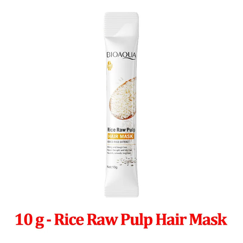 Masque Capillaire Kératine & Riz — Répare, Lisse & Hydrate en 5 Secondes