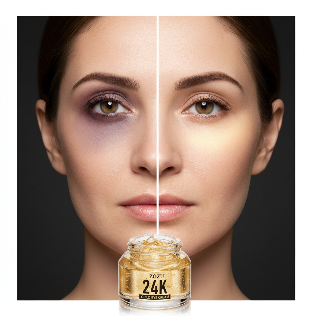 Crème Contour des Yeux Or 24K & Acide Hyaluronique — Anti-Cernes, Anti-Poches & Éclat Luxe