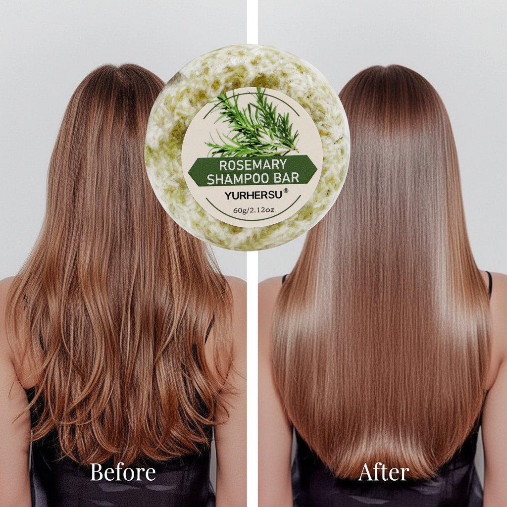 Shampoing Solide au Romarin — Nourrissant & Réparateur  Tous Types de Cheveux 60g