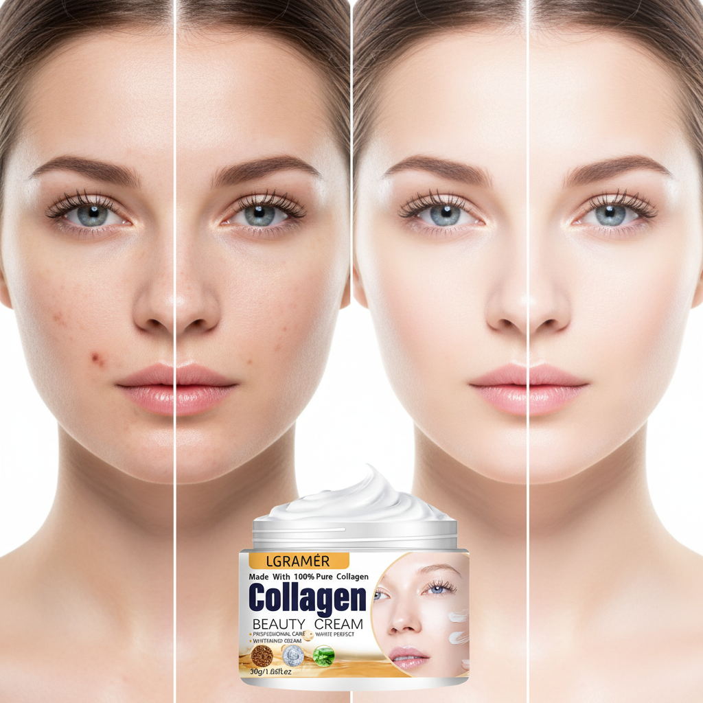 Crème Visage & Contour des Yeux Collagène — Anti-Rides, Lifting & Hydratation Intense