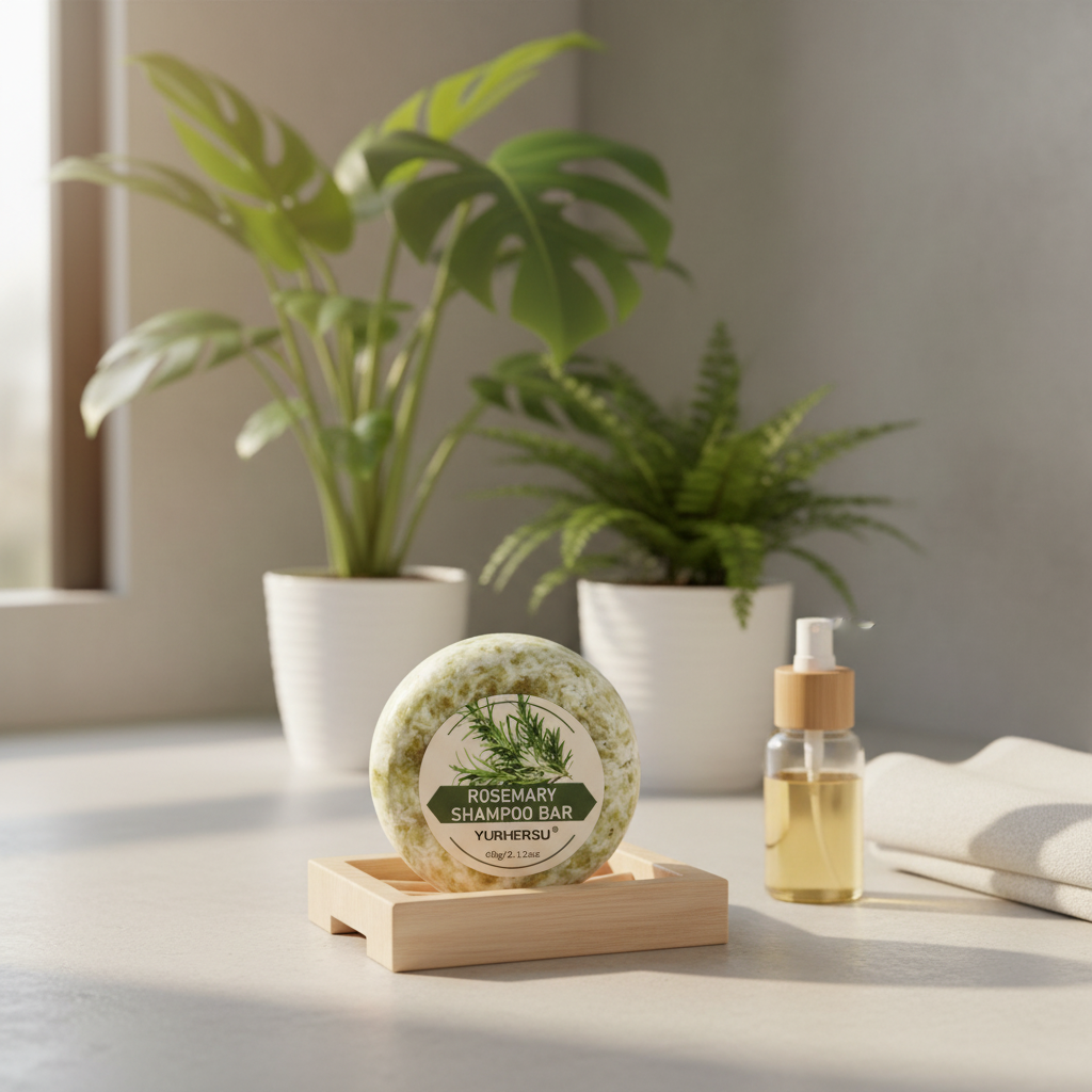 Shampoing Solide au Romarin — Nourrissant & Réparateur  Tous Types de Cheveux 60g