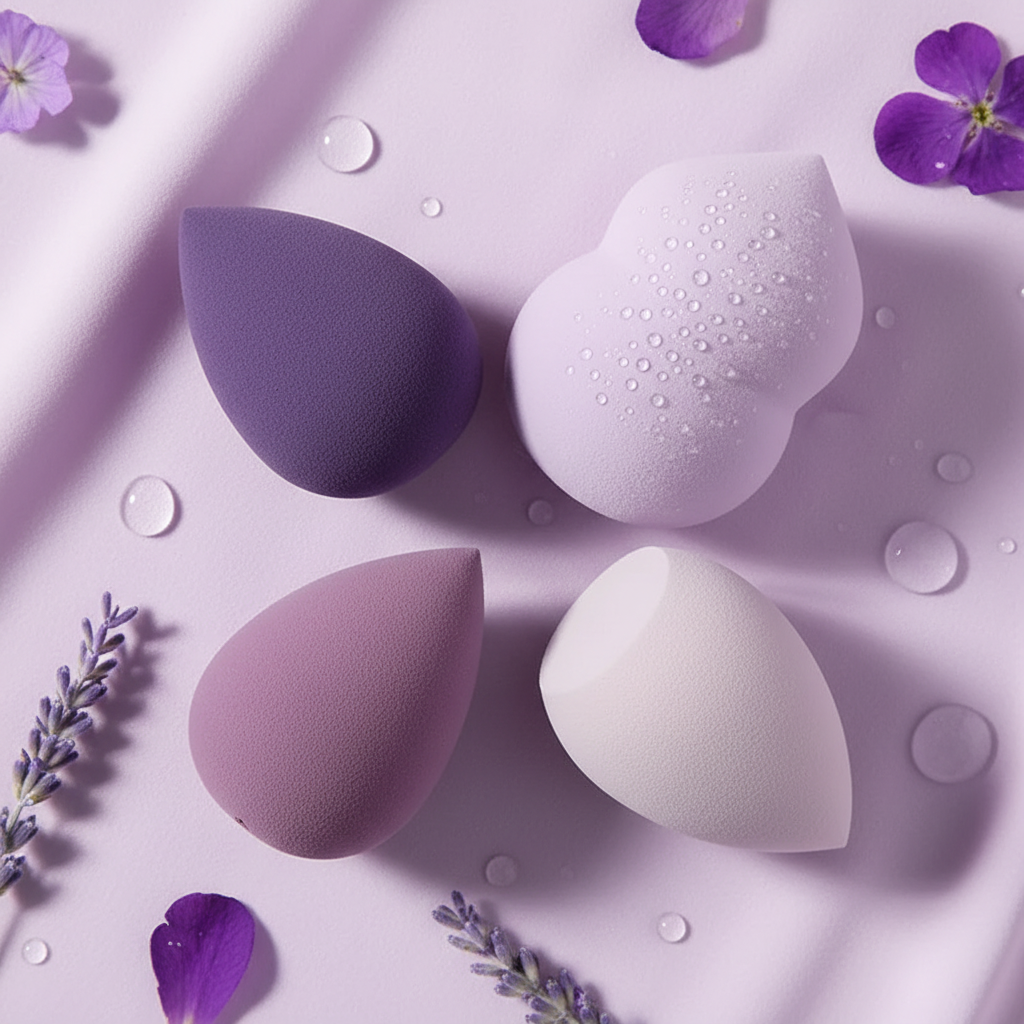Set 4 Éponges Maquillage Blender — Teint Parfait & Naturel
