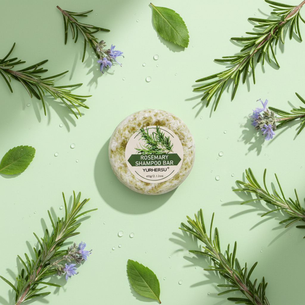 Shampoing Solide au Romarin — Nourrissant & Réparateur  Tous Types de Cheveux 60g