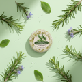 Shampoing Solide au Romarin — Nourrissant & Réparateur  Tous Types de Cheveux 60g
