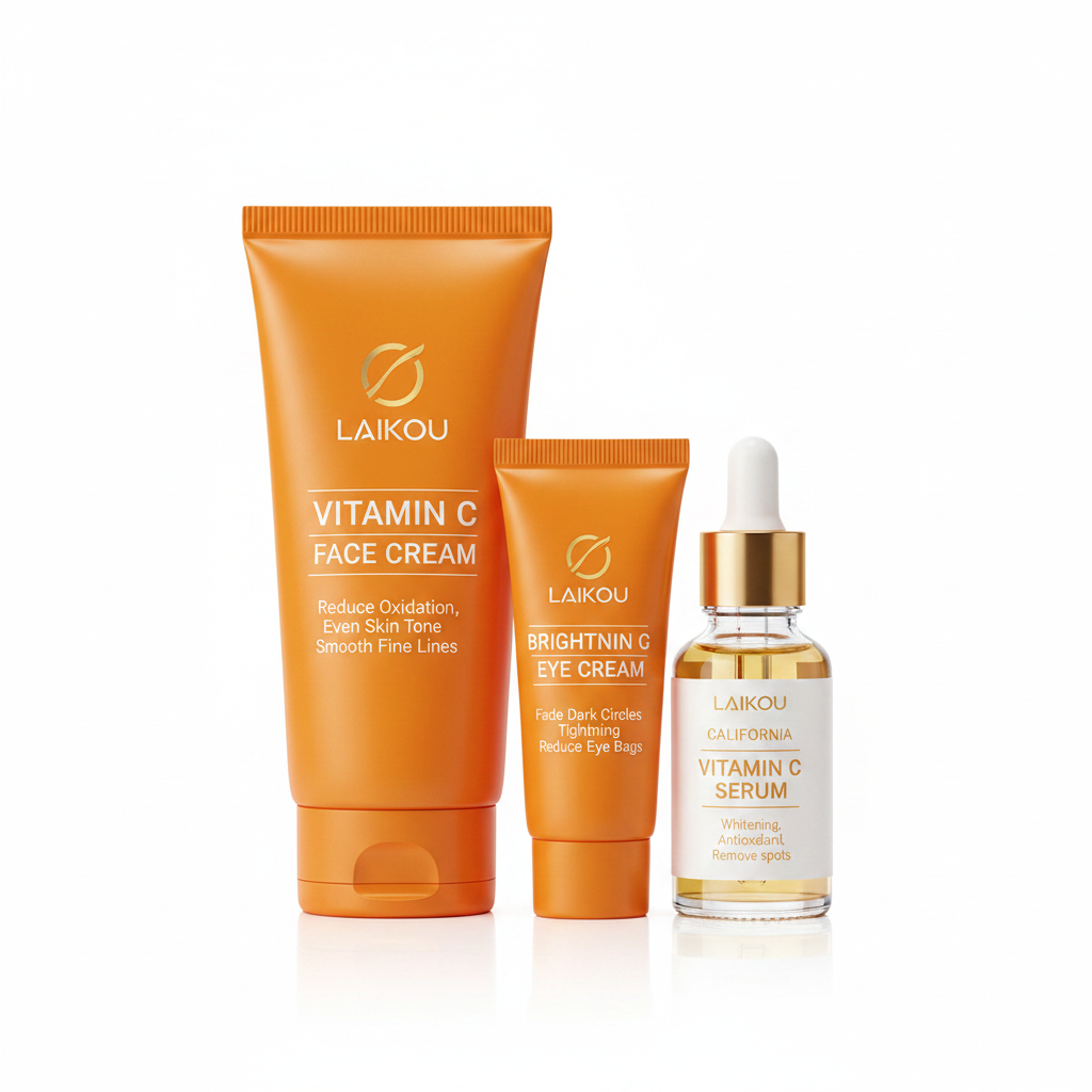 Coffret Soin Visage 3 Pièces — Crème + Sérum + Contour des Yeux Anti-Rides & Hydratant