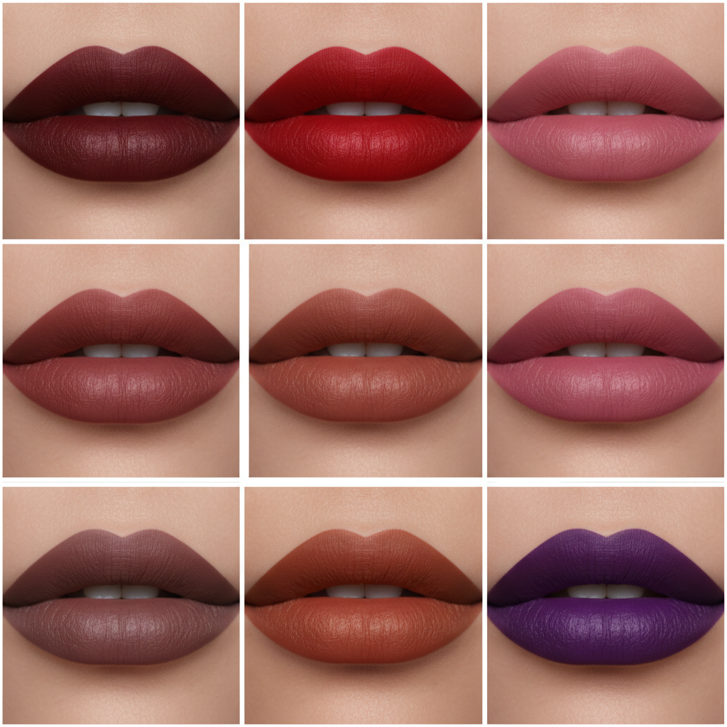 Coffret 6 Rouges à Lèvres Mat Waterproof — Longue Tenue & Hydratant