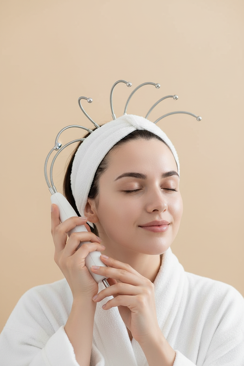 Masseur  Tête Pieuvre — Détente & Relaxation Instantanée
