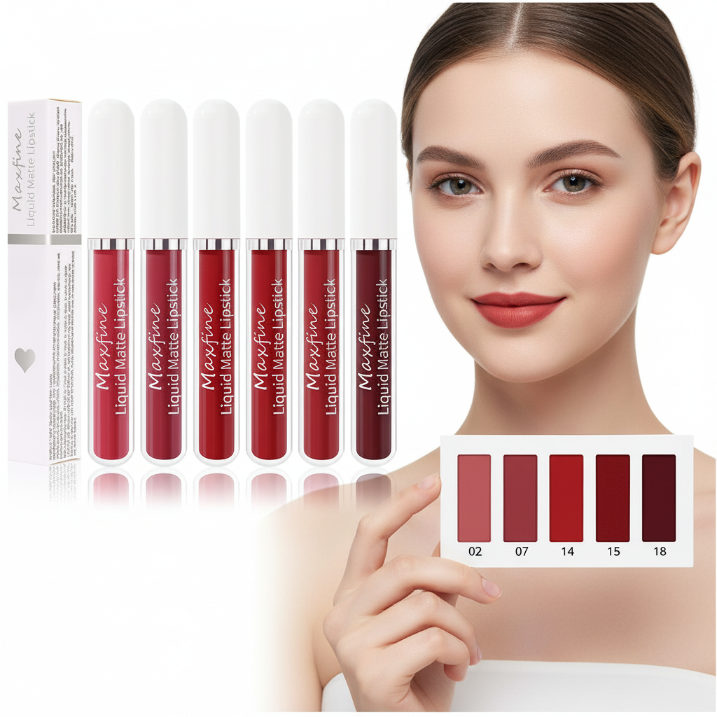 Rouge à Lèvres Liquide Mat Velours — Waterproof, Longue Tenue & Hydratant