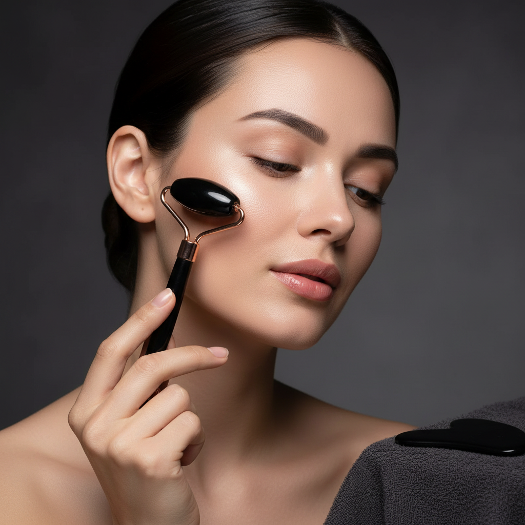 Ice Roller Set Visage & Gua Sha — Lifting & Contouring Naturel