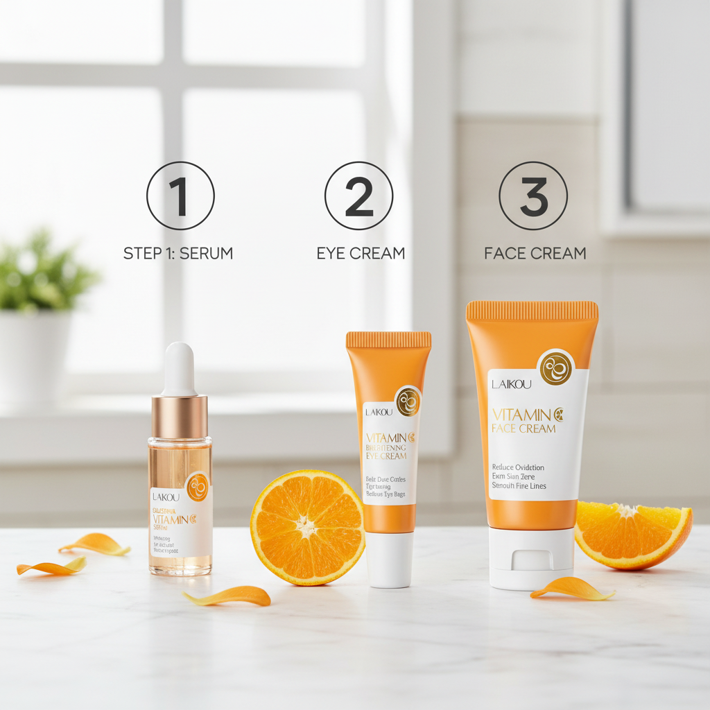 Coffret Soin Visage 3 Pièces — Crème + Sérum + Contour des Yeux Anti-Rides & Hydratant