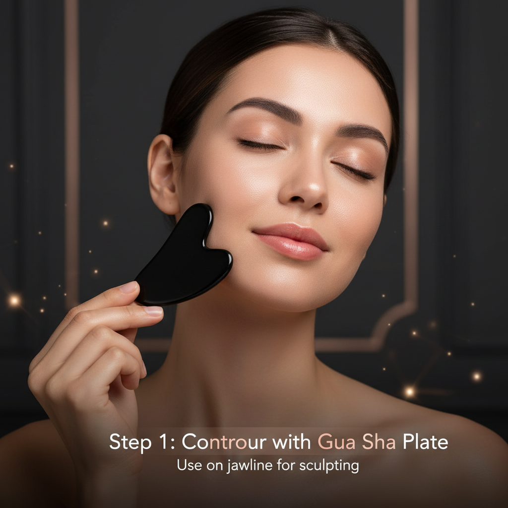 Ice Roller Set Visage & Gua Sha — Lifting & Contouring Naturel