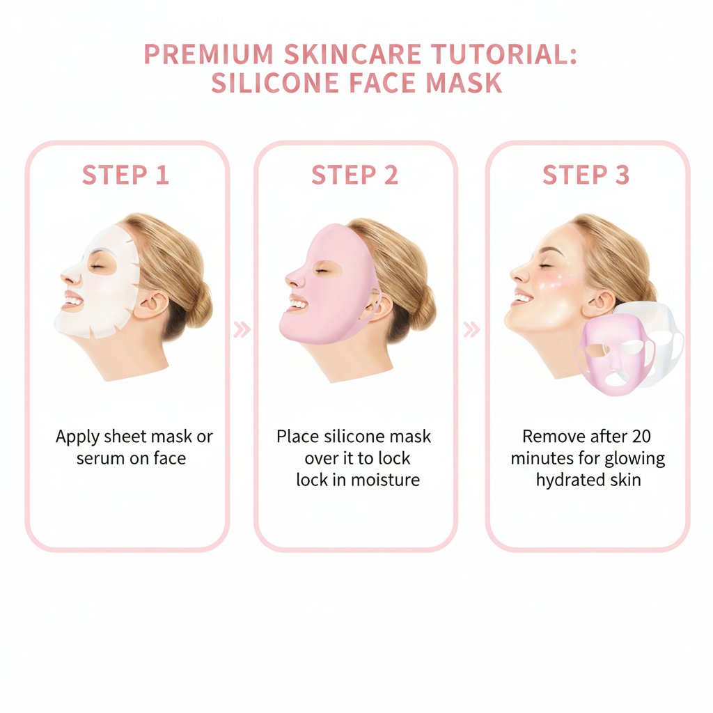 Masque Silicone Réutilisable — Booste l'Absorption de Vos Soins